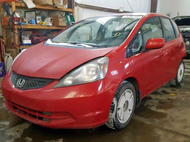 JHMGE8H50AC800231 - 2010 HONDA FIT LX RED photo 2