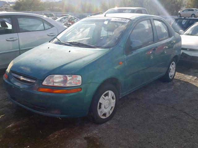 KL1TJ526X4B267737 - 2004 CHEVROLET AVEO LS GREEN photo 2