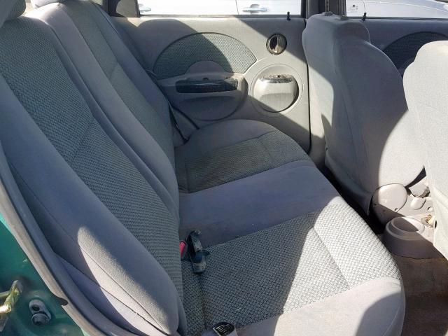 KL1TJ526X4B267737 - 2004 CHEVROLET AVEO LS GREEN photo 6