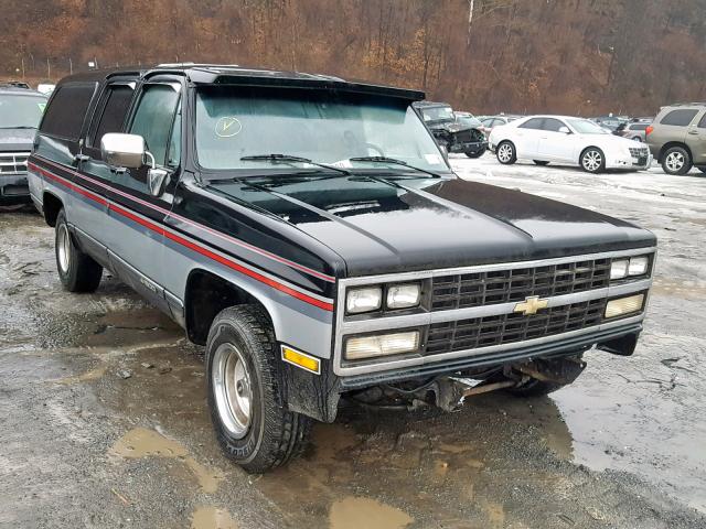 1GNER16K0KF124884 - 1989 CHEVROLET SUBURBAN R BLACK photo 1