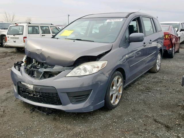 JM1CR293190354585 - 2009 MAZDA 5 GRAY photo 2