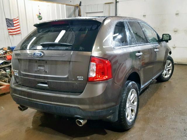 2FMDK4JC8BBA82813 - 2011 FORD EDGE SEL BROWN photo 4