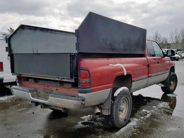 1B7KF236XXJ600273 - 1999 DODGE RAM 2500 RED photo 4