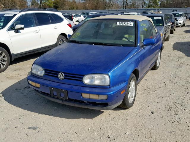 WVWBC81EXSK002726 - 1995 VOLKSWAGEN CABRIO BLUE photo 2