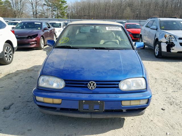 WVWBC81EXSK002726 - 1995 VOLKSWAGEN CABRIO BLUE photo 9