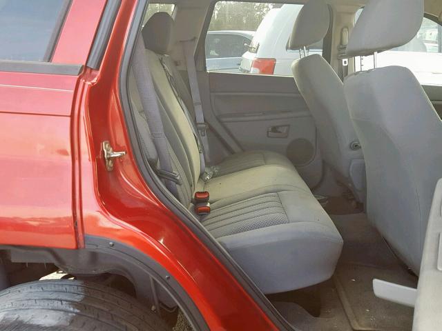 1J4GS48K95C523975 - 2005 JEEP GRAND CHER RED photo 6