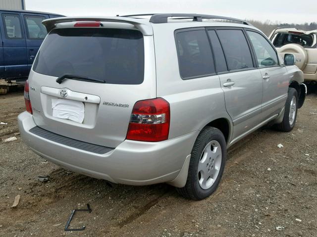 JTEEP21A050116385 - 2005 TOYOTA HIGHLANDER SILVER photo 4