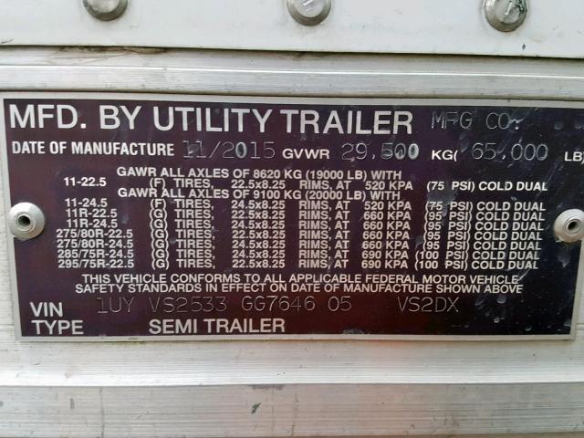 1UYVS2533GG764605 - 2016 UTILITY UTILITY WHITE photo 10