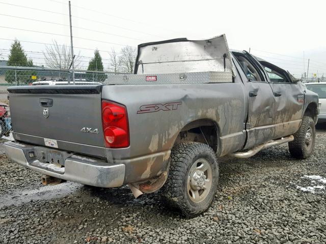 3D7KS28D68G217586 - 2008 DODGE RAM 2500 S GRAY photo 4