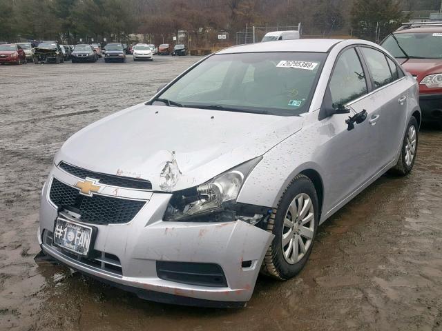 1G1PC5SHXB7149105 - 2011 CHEVROLET CRUZE LS SILVER photo 2