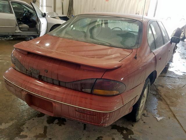 1G2HX52K3W4219616 - 1998 PONTIAC BONNEVILLE MAROON photo 4