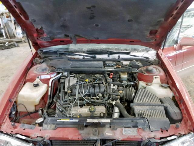 1G2HX52K3W4219616 - 1998 PONTIAC BONNEVILLE MAROON photo 7