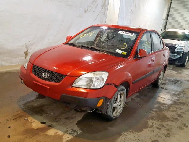 KNADE123166151450 - 2006 KIA RIO RED photo 2