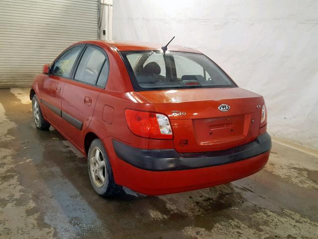 KNADE123166151450 - 2006 KIA RIO RED photo 3