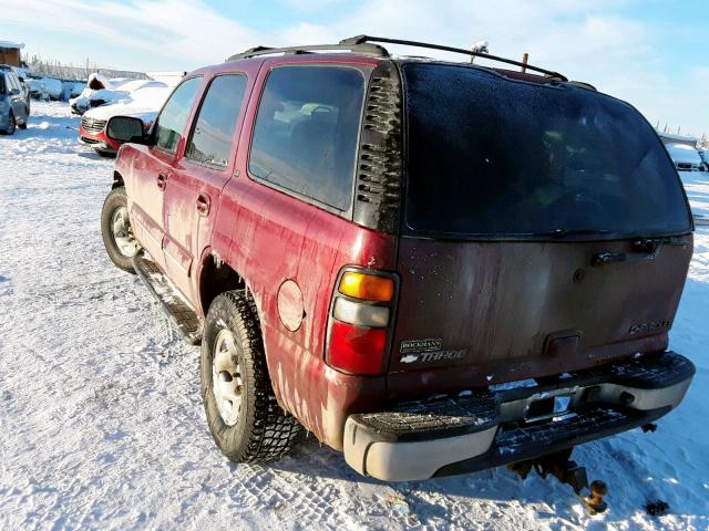 1GNEK13Z54J179854 - 2004 CHEVROLET TAHOE K150 MAROON photo 3