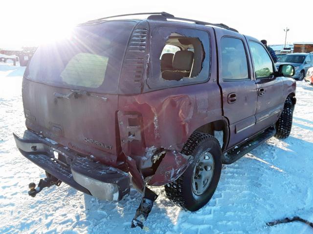 1GNEK13Z54J179854 - 2004 CHEVROLET TAHOE K150 MAROON photo 4
