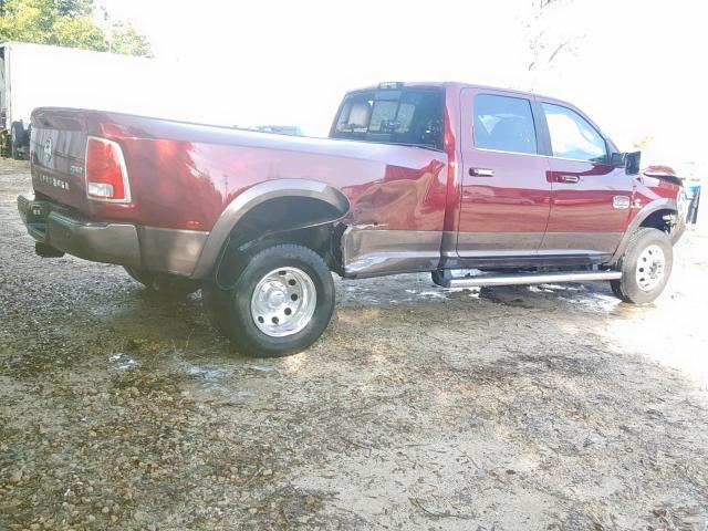 3C63RRKL6JG311614 - 2018 RAM 3500 LONGH BURGUNDY photo 4