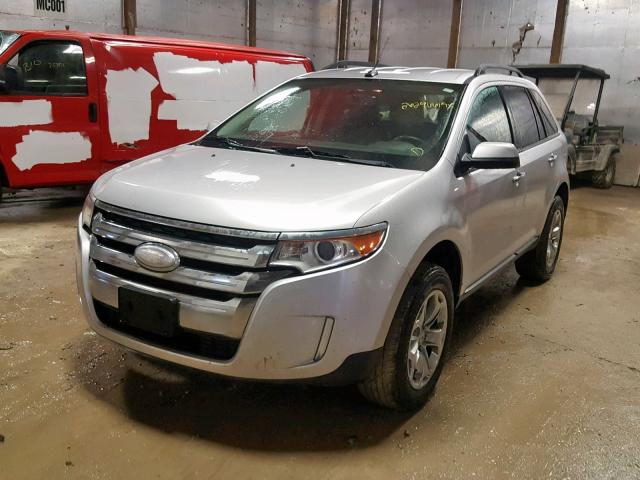 2FMDK4JC1BBB42513 - 2011 FORD EDGE SEL SILVER photo 2