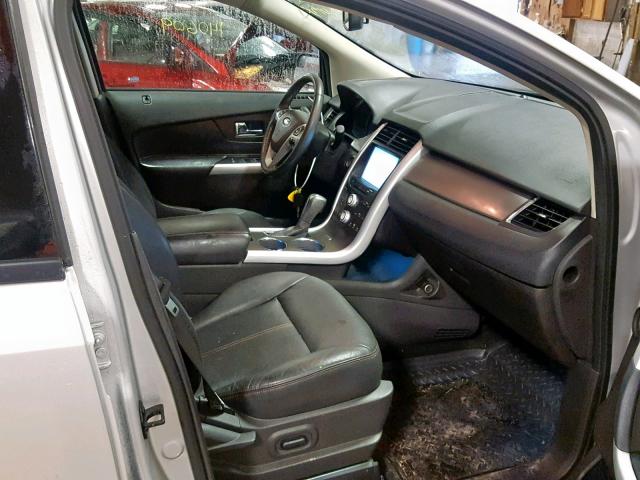 2FMDK4JC1BBB42513 - 2011 FORD EDGE SEL SILVER photo 5