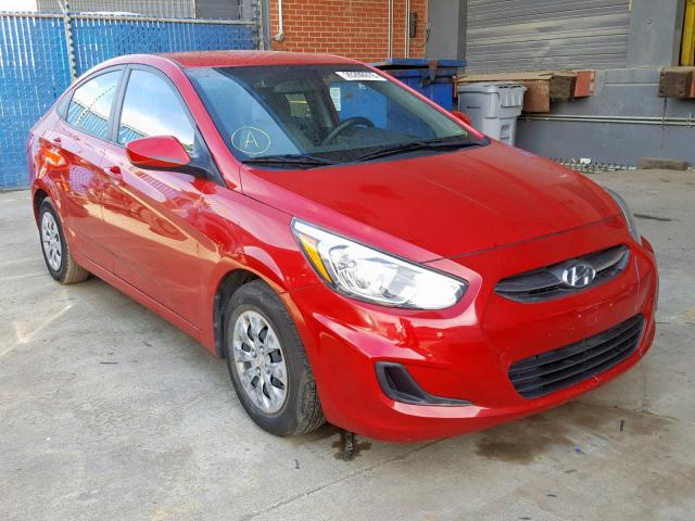 KMHCT4AE6GU097824 - 2016 HYUNDAI ACCENT SE RED photo 1