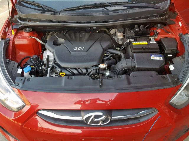 KMHCT4AE6GU097824 - 2016 HYUNDAI ACCENT SE RED photo 7