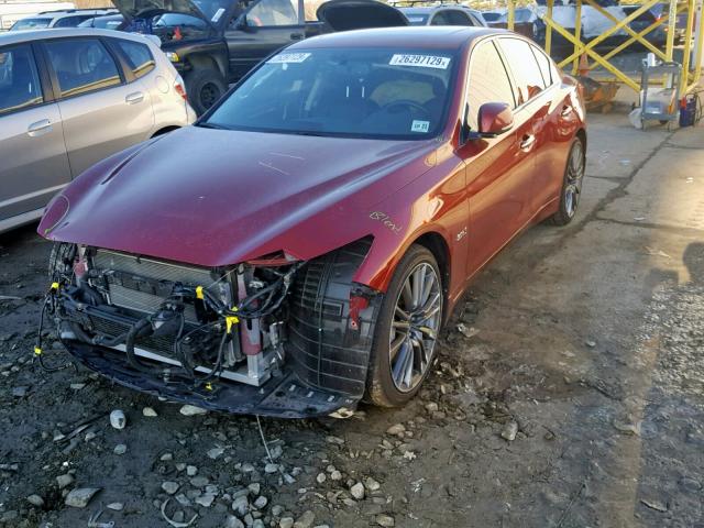 JN1FV7AR3GM450524 - 2016 INFINITI Q50 RED SP RED photo 2