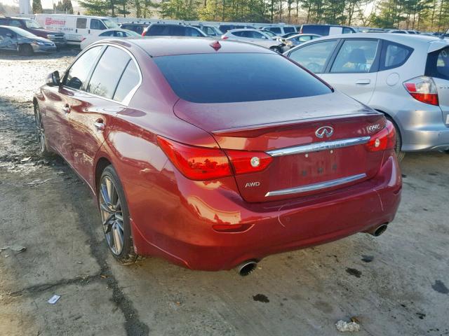 JN1FV7AR3GM450524 - 2016 INFINITI Q50 RED SP RED photo 3