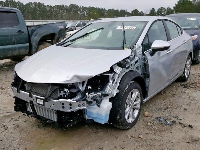 1G1BE5SM3K7112592 - 2019 CHEVROLET CRUZE LT SILVER photo 2