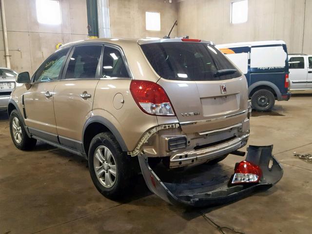 3GSCL33P18S655470 - 2008 SATURN VUE XE GOLD photo 3