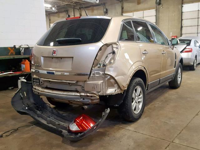 3GSCL33P18S655470 - 2008 SATURN VUE XE GOLD photo 4