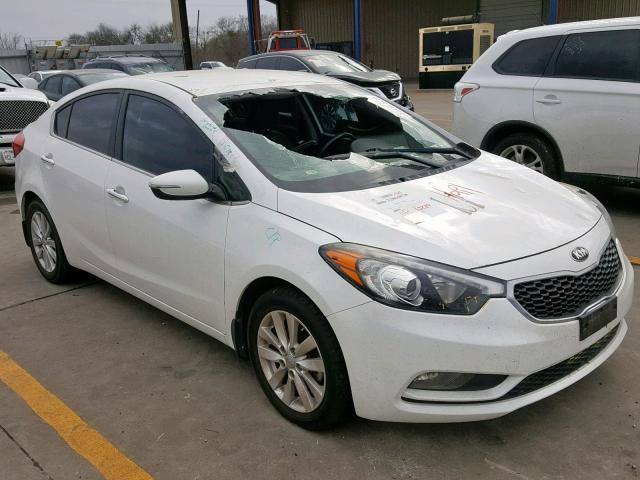 KNAFX4A86E5103528 - 2014 KIA FORTE EX WHITE photo 1