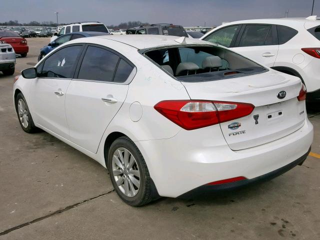 KNAFX4A86E5103528 - 2014 KIA FORTE EX WHITE photo 3