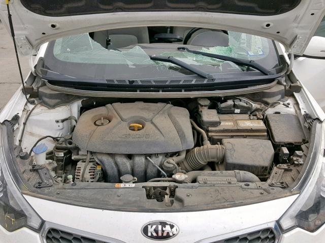 KNAFX4A86E5103528 - 2014 KIA FORTE EX WHITE photo 7