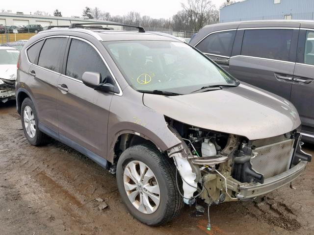 5J6RM4H73DL014445 - 2013 HONDA CR-V EXL BROWN photo 1