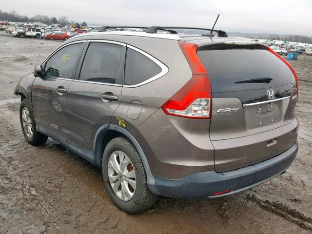 5J6RM4H73DL014445 - 2013 HONDA CR-V EXL BROWN photo 3