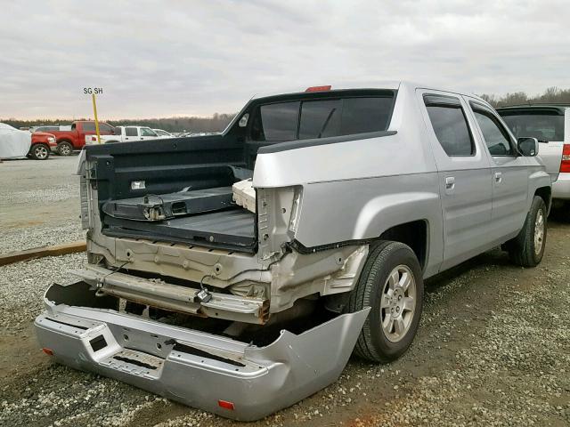 2HJYK16568H511916 - 2008 HONDA RIDGELINE SILVER photo 4