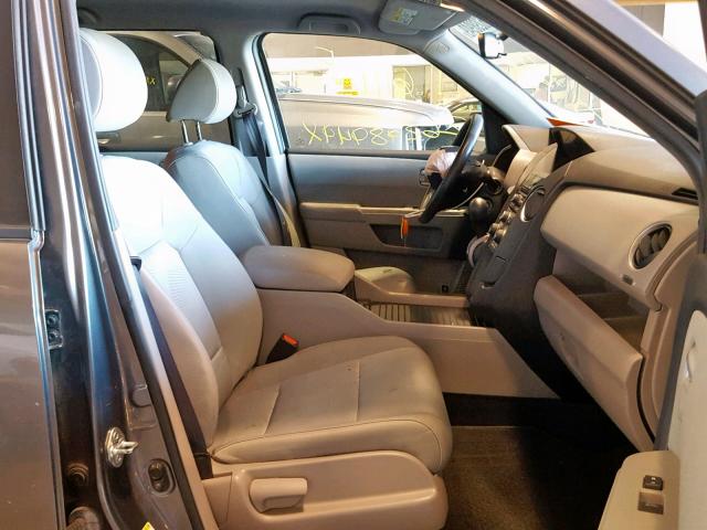 5FNYF3H24DB035558 - 2013 HONDA PILOT LX GRAY photo 5