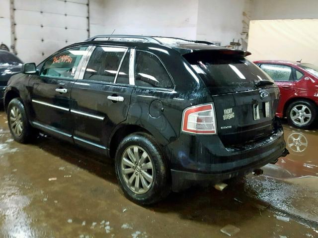 2FMDK38C18BB03557 - 2008 FORD EDGE SEL BLACK photo 3