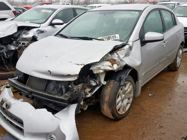 3N1AB6AP2AL703314 - 2010 NISSAN SENTRA 2.0 SILVER photo 2