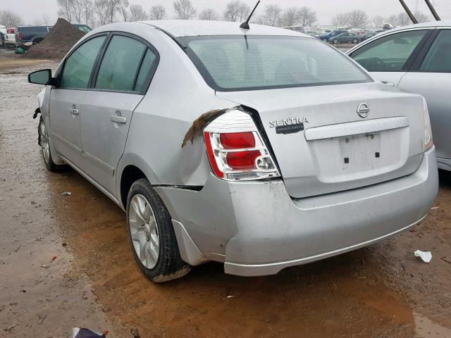 3N1AB6AP2AL703314 - 2010 NISSAN SENTRA 2.0 SILVER photo 3