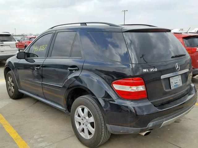 4JGBB86E16A101454 - 2006 MERCEDES-BENZ ML 350 BLACK photo 3