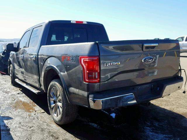 1FTEW1EG7FKE80910 - 2015 FORD F150 SUPER GRAY photo 3