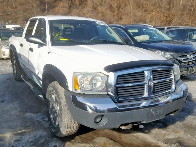 1D7HW48N95S156192 - 2005 DODGE DAKOTA QUA WHITE photo 1