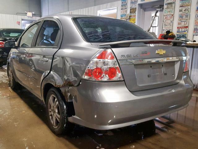 KL1TD56688B200979 - 2008 CHEVROLET AVEO BASE Сұр фото 3