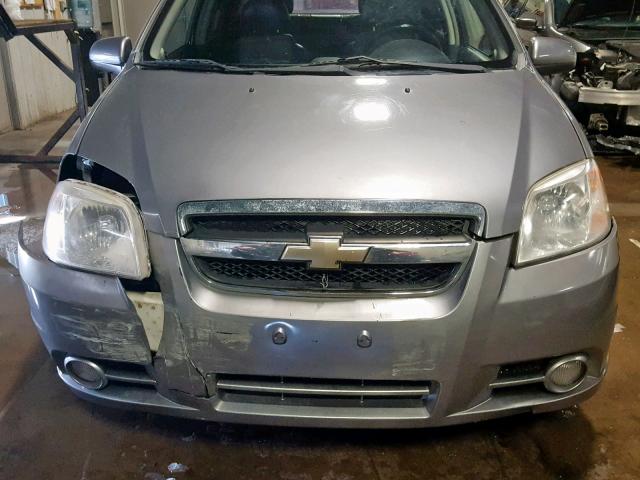 KL1TD56688B200979 - 2008 CHEVROLET AVEO BASE Сұр фото 9