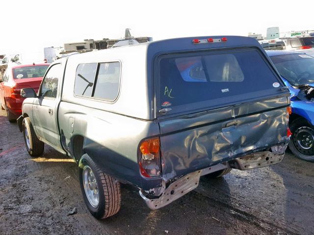 4TAUN41B6SZ007605 - 1995 TOYOTA TACOMA TEAL photo 3