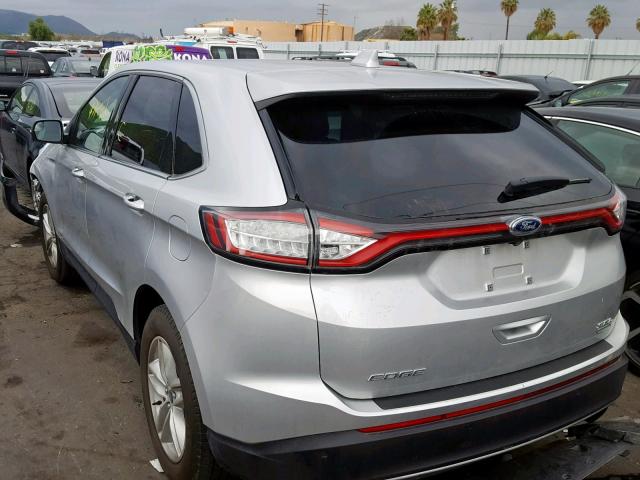 2FMPK3J97HBC22533 - 2017 FORD EDGE SEL SILVER photo 3