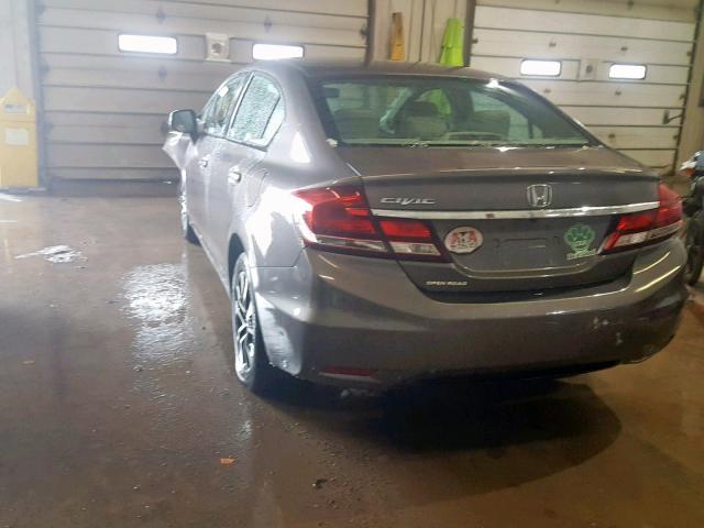 19XFB2F96DE269218 - 2013 HONDA CIVIC EXL GRAY photo 3