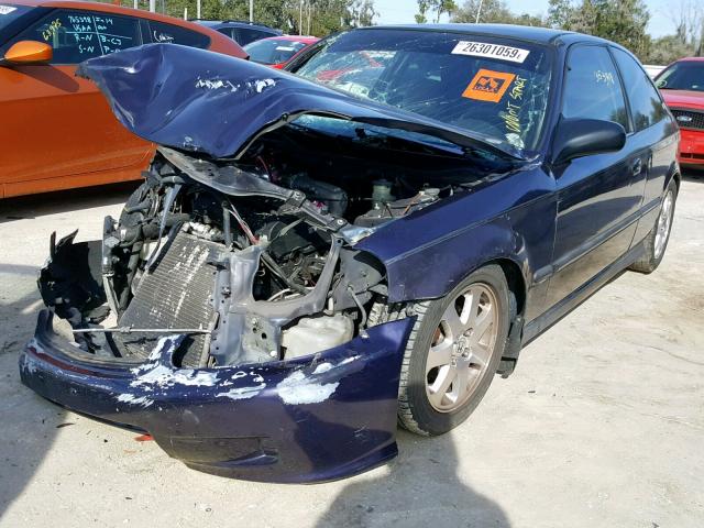 2HGEJ6449XH113634 - 1999 HONDA CIVIC DX PURPLE photo 2