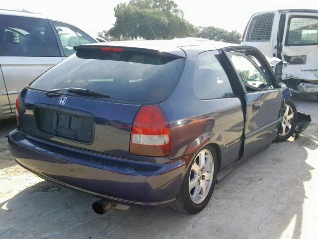 2HGEJ6449XH113634 - 1999 HONDA CIVIC DX PURPLE photo 4